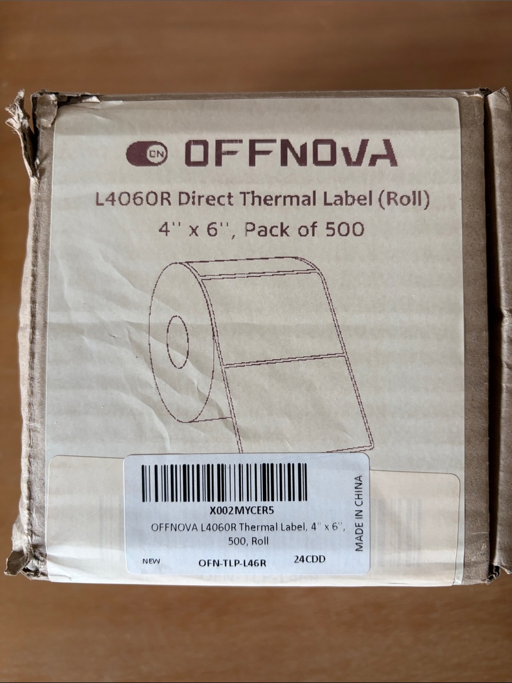 4" x 6" Direct Thermal Label Roll - White, 300 or more